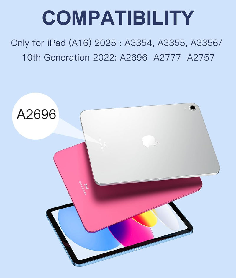 Funda con Teclado Harvopu para iPad 11" (A16) / iPad 10.ª Gen - Azul Marino