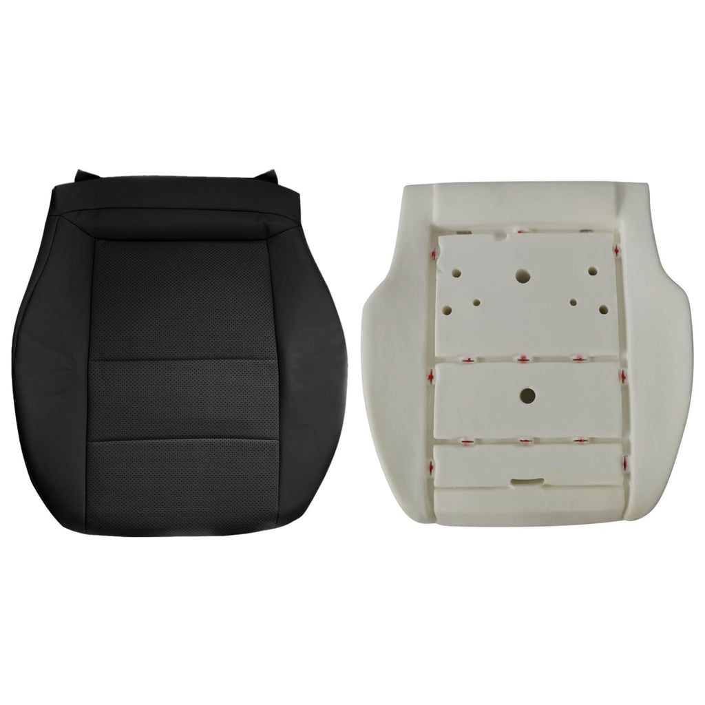 NLQR Black Replacement Driver Side Bottom & Foam Cushion Leather Seat Cover fit for Mercedes Benz GLK250 GLK280 GLK300 GLK350 2008-2015 fit for Mercedes Benz C250 C300 C350 C350e C400 2008-2014