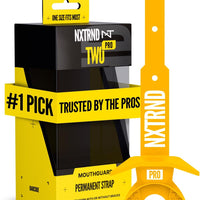 Nxtrnd Two Pro Football Mouth Guard, Permanent Strap, Fits Adult & Youth (Yellow)
