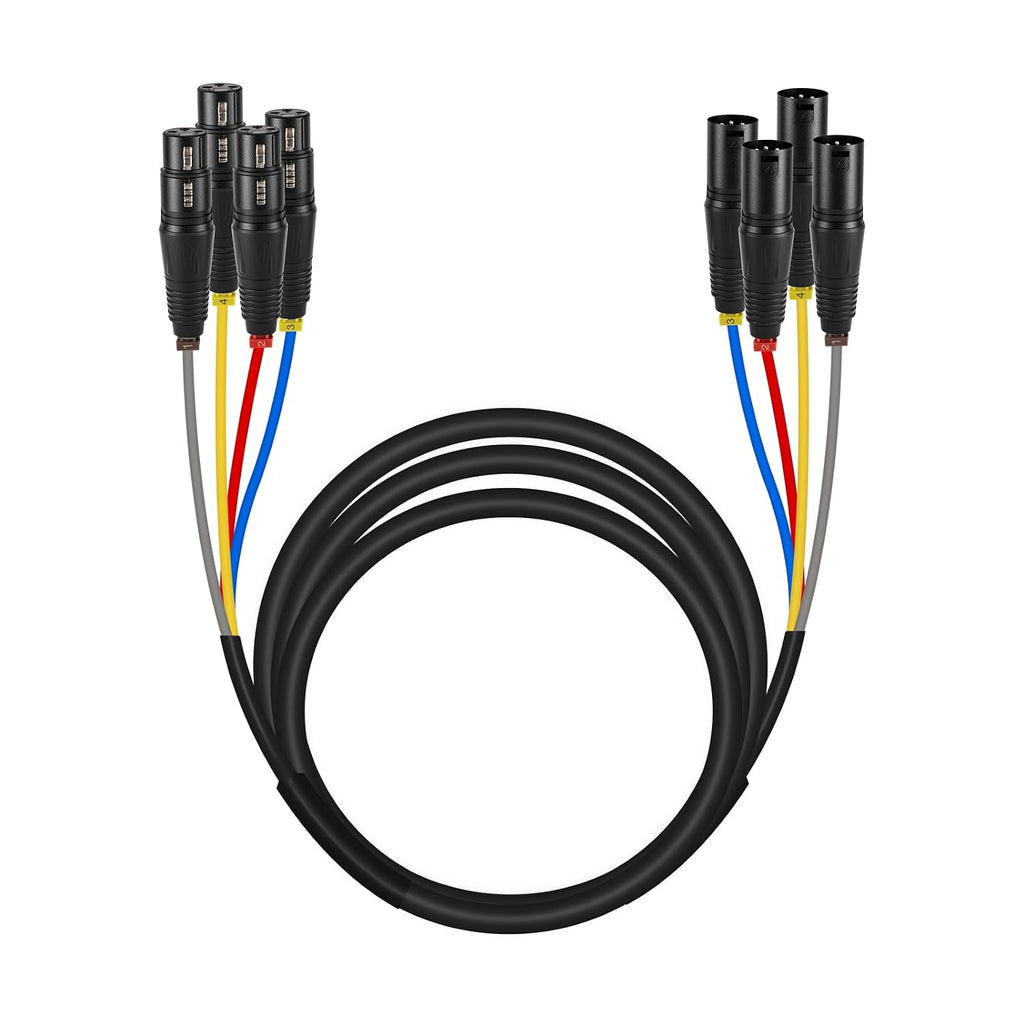 Phenyx Pro 4-Channel Balanced XLR Snake Cable 10ft PCBL-4IN1-10