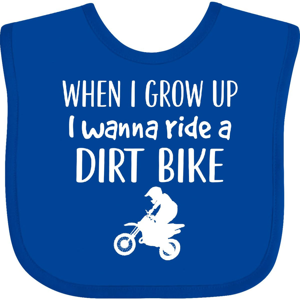 inktastic Dirt Biking Motocross Future Dirt Biker Baby Bib Royal Blue 33f62