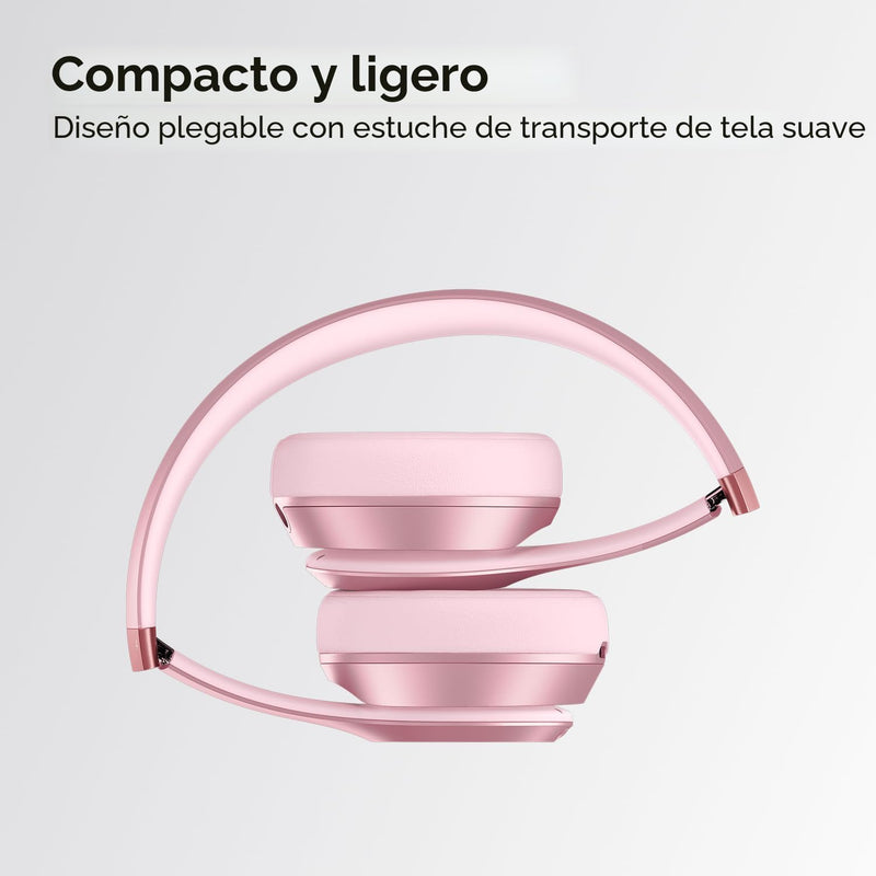 Beats Solo 4 - Rosado Metallic — Audífonos inalámbricos Bluetooth on-ear, hasta 50h