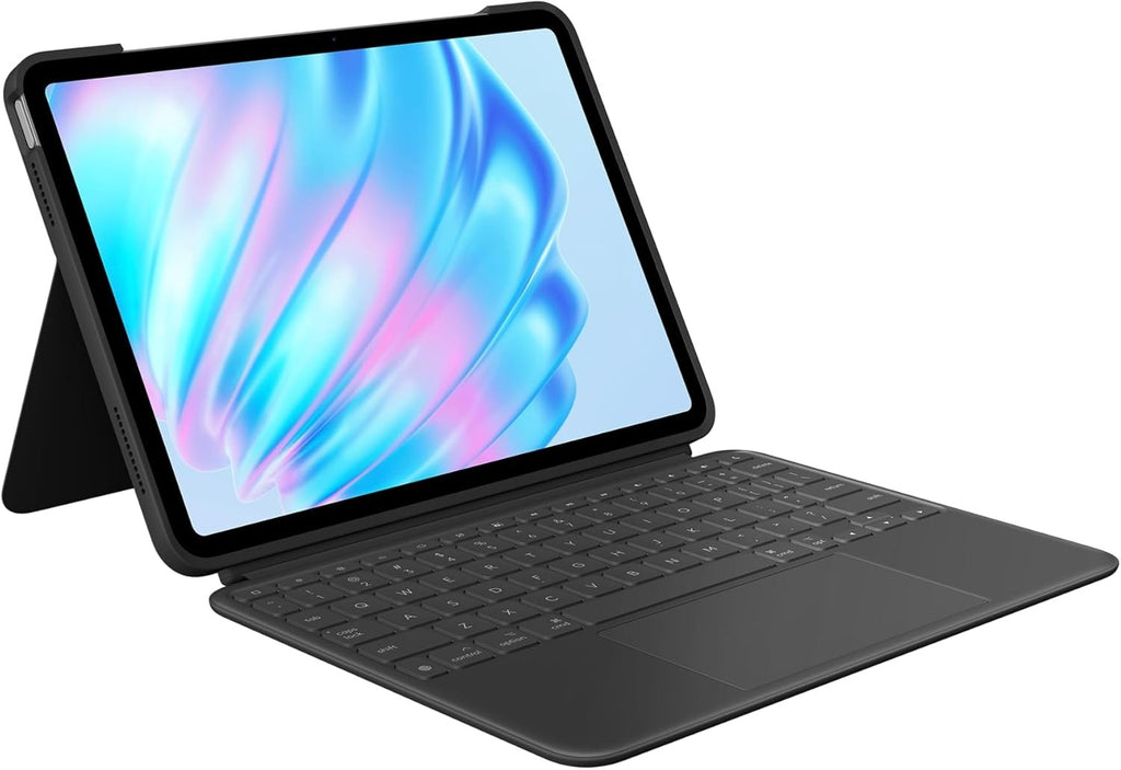 Logitech Combo Touch iPad Air 11-inch (M2, M3 & M4), iPad Air (5th gen) Keyboard Case - Detachable Backlit Keyboard with Kickstand - Midnight Black