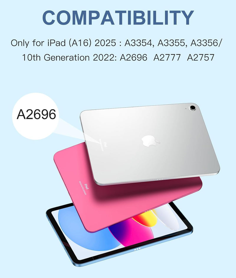 Funda con Teclado Harvopu para iPad 11" (A16) / iPad 10.ª Gen - Morado