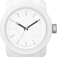 Diesel Double Down Silicone Three-Hand Analog Men's Watch, Big Face Watch for Men