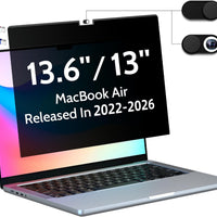 Peslv Magnetic Privacy Screen for Macbook Air 13.6/13 Inch (2022-2026, M2, M3, M4, M5), Removable Matte Anti Glare Blue