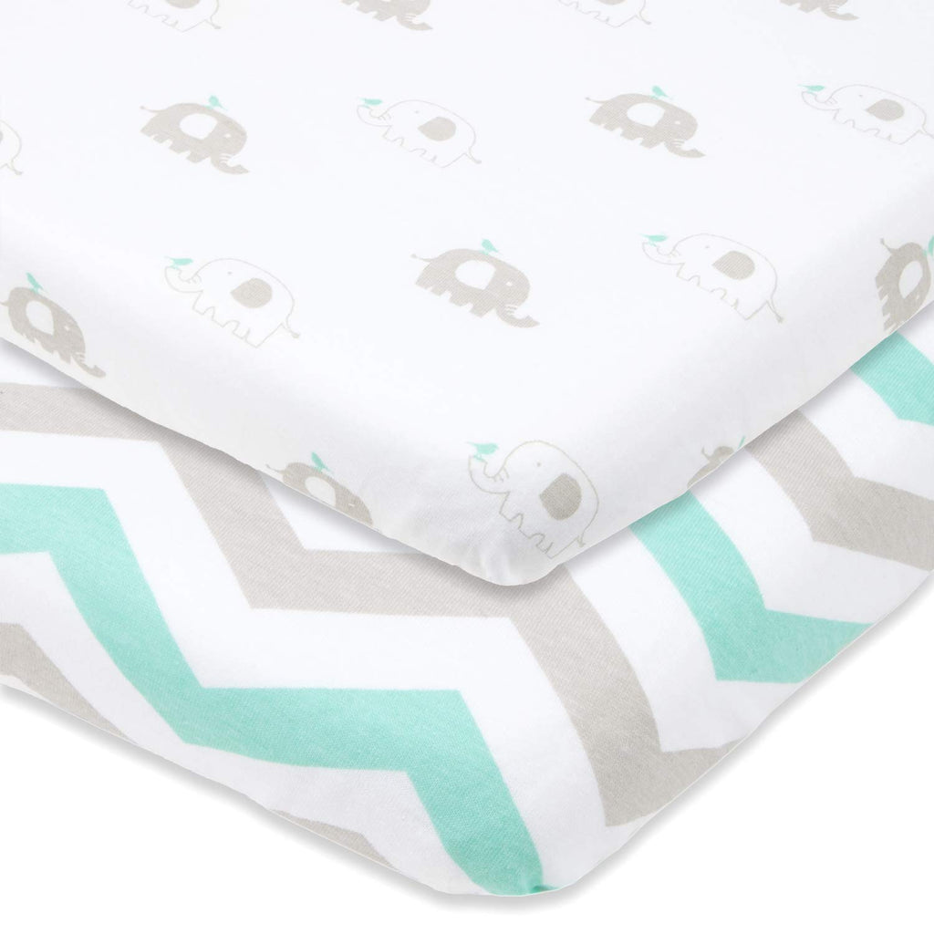 Joey + Joan Bassinet Fitted Sheets for Nestig Mini Crib, Graco Travel Lite Crib & Bassinets, Guava Bassinet 20x30 Inch –