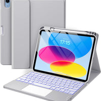 Funda con Teclado Harvopu para iPad 11" (A16) / iPad 10.ª Gen - Morado