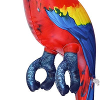 Jet Creations 24" Inflatable Scarlet Macaw Parrot Red, Yellow, Blue Animal Figure for Decor, Play, Livestock Party, Birt