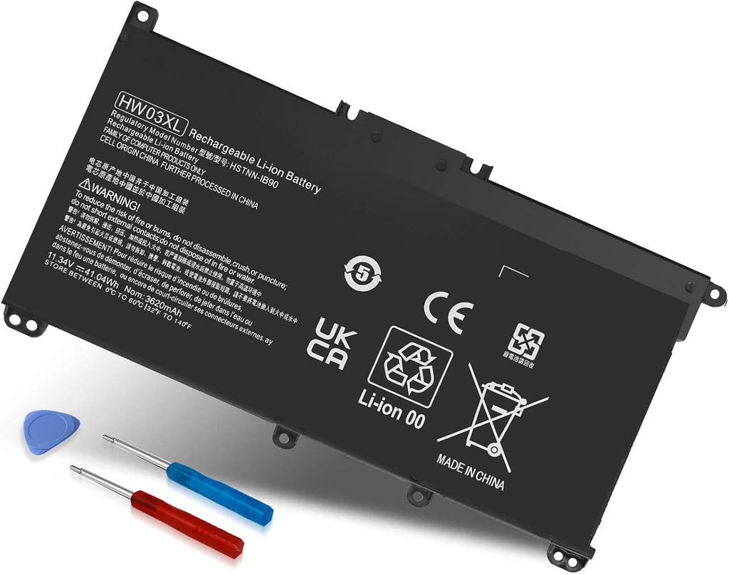 41.04Wh HW03XL Battery for HP L97300-005, Replacement for HP Pavilion 15-EG
