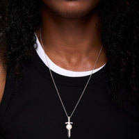 MATEO New York Sterling Silver Sword in Pearl Necklace