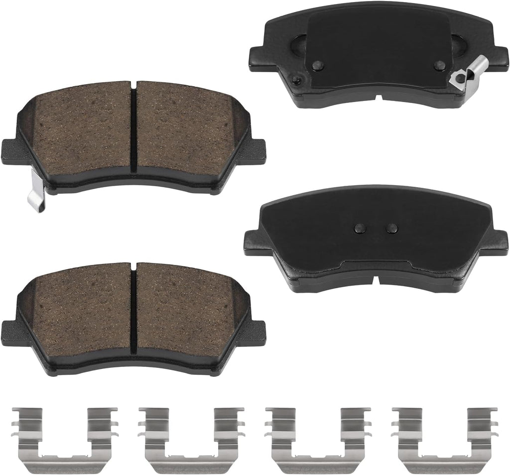 HECHENQICHE D1828 Front Ceramic Brake Pads Kit Fit For Hyundai Elantra GT 2016-2017, For Veloster 2016-2017, For Kia For