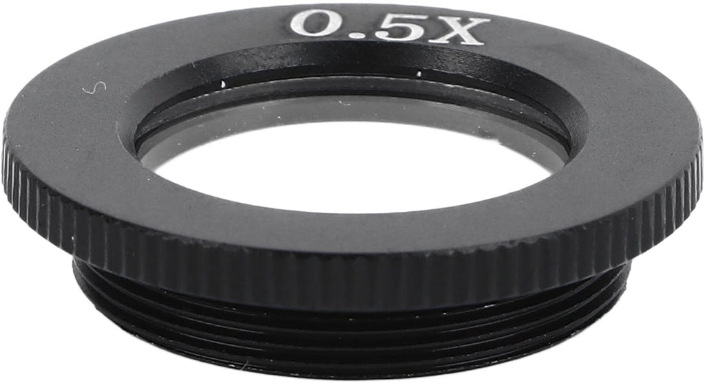 2X Monocular Zoom Lens Big Attachment Objective Lens Aluminum Alloy Frame Suitable for Monocular Microscope (0.5X)