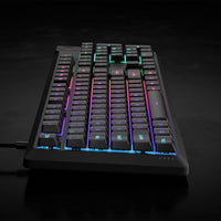 Corsair K55 CORE RGB Membrane Wired Gaming Keyboard – QWERTY US Layout – Quiet, Responsive Switches – Spill Resistance – Ten-Zone RGB – Media Keys – iCUE Compatible – PC, Mac – Black