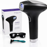 MICHAEL TODD Beauty - Depilación láser IPL Lumos para mujeres y hombres, tecnología Coolmax de 50 °F, 999,999 flashes, 3 en 1 con sensor de piel para depilación casi indolora y permanente