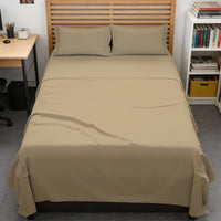 Full XL Sheets - 4 Piece Full XL Sheet Set - Breathable & Cooling - Beige