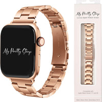 My Pretty Strap Classic Vogue Band Compatible with Apple WATCH SE Series 9 8 7 6 5 4 3 2 1, 38MM / 40MM / 41MM, Stainles