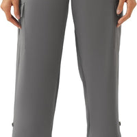 XINGPAOZHE Women's Lightweight Hiking Capri Cargo Pants(Dark Grey,XXXL)