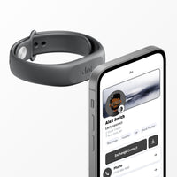 dot. Band - Digital Business Card Wristband - Tap Compatible with iPhone & Android (Grey)