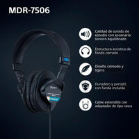 🎧✨ Escucha cada detalle como un profesional con Sony MDR-7506