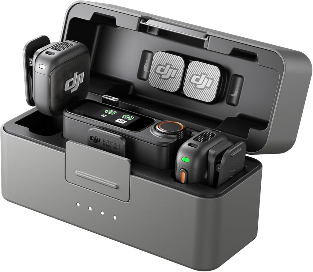 DJI Mic 3 (2 TX + 1 RX + Charging Case), Wireless Microphone
