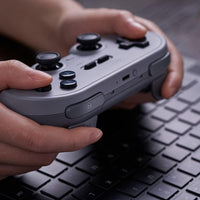 8Bitdo Pro 2 Wireless Bluetooth Controller with Travel Case, Hall Effect Joystick Update, Retro Gamepad for Switch/Switch 2, PC, Android, and Steam Deck & Apple (Gray Edition)