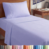 Twin XL 3 Piece Sheet Set - College Dorm Room Essentials - Lavender