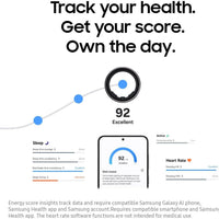 SAMSUNG Galaxy Ring, AI Smart Ring, Size First w/Sizing Kit, No App Subscription, Fitness Monitor, Sleep Tracker, Up to 7-Day Battery, Size 5, Titanium Black [US Version, 1Yr Manufacturer Warranty]