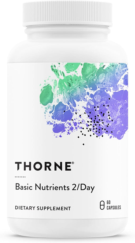 THORNE Basic Nutrients 2/Day, Vitamin & Mineral Formula, 60 Capsules - 60 Count (Pack of 1)