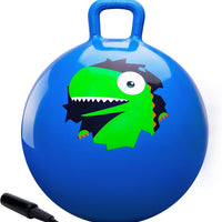 ZOOJOY Dino Hopper Ball, 20 in Bouncy Ball with Handle for Kids Ages 5-12