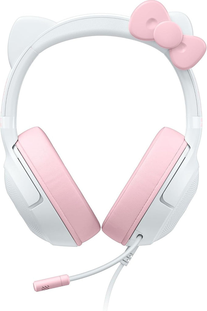 Razer Kraken Kitty V2 USB Wired Headset: Hello Kitty Ears - Chroma RGB Stream Reactive Lighting, HyperClear Cardioid Mic, 7.1 Surround Sound, Triforce 40mm Drivers - Hello Kitty Edition