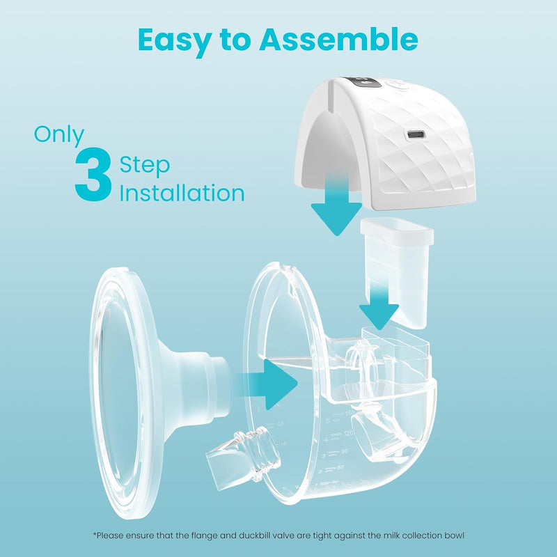 Paruu P10 Extractor de Leche Manos Libres Pack de 2 con Pantalla Inteligente
