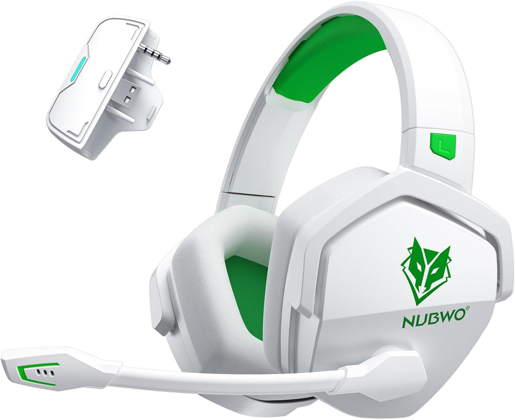 NUBWO Wireless Gaming Headset for Xbox Series X/S & Xbox One, 100Hr Battery Life, 3-in-1 Ultra-Low Latency 2.4GHz Dongle