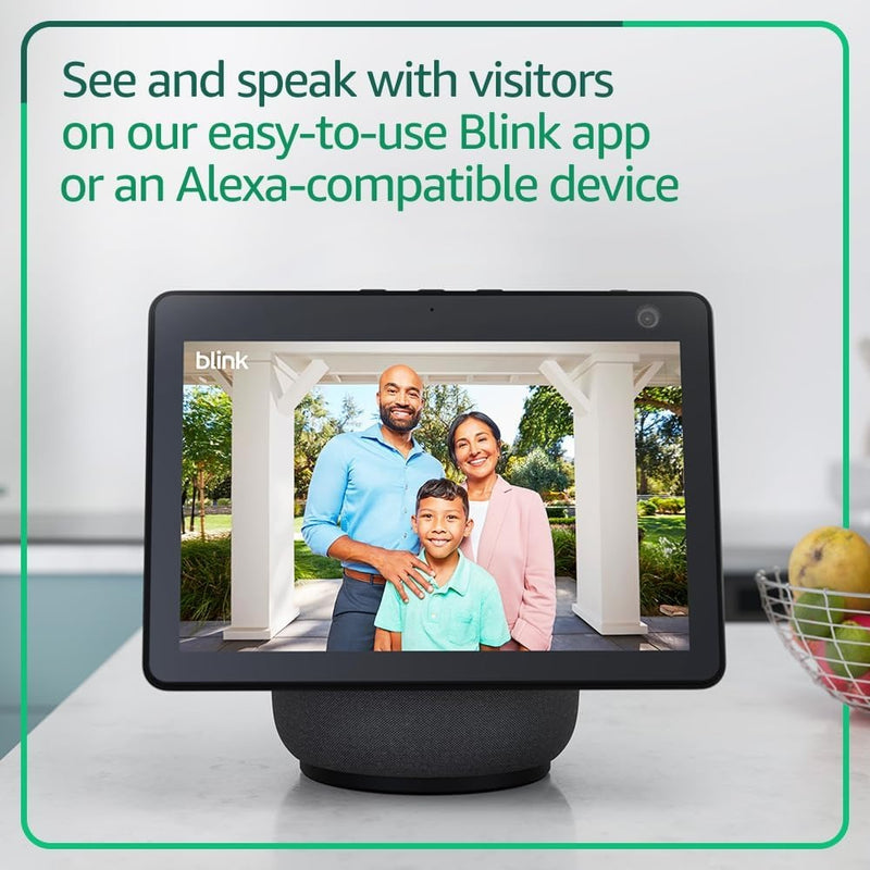 Blink Video Doorbell – Head-to-toe HD view, two-year battery life, and simple setup. Required Sync Module not included – Add-On (Black)