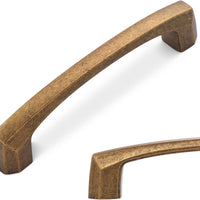 BUKOBYHE 10 Pack 3-3/4 Inch Kitchen Cabinet Handles Brushed Brass Cabinet Pulls Zinc Alloy Drawer Pulls Solid Kitchen Ha