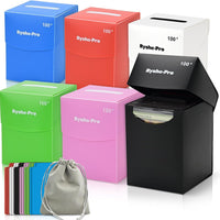 RyshePro 6 Pack 100+ Double-Sleeved Card Deck Box for MTG, Colorful