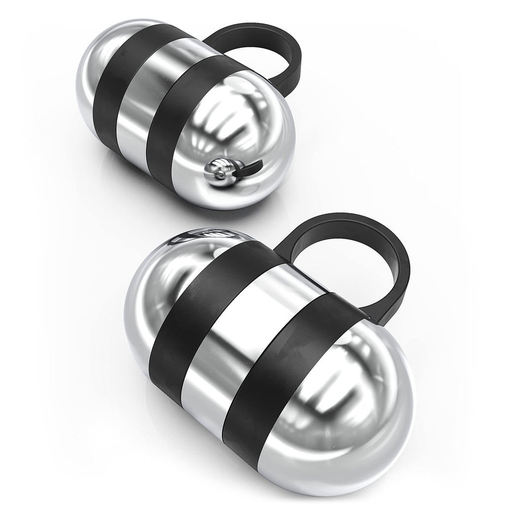 Synergee 2 lb Cardio Hand Weights – Stainless Steel Pair