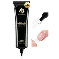 UNA GELLA Gel Nail Glue, Solid Nails Gl ue Gel 40g Lamp Curing Needed Soak Off G LUE Strong Nail G LUE G el for Acrylic