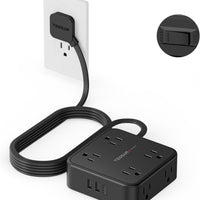 TESSAN Surge Protector Power Strip with 900J Surge Protection, 10 Ft, Black
