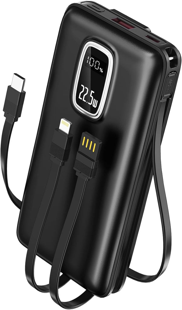 DXUN Portable Charger Power Bank - 45800mAh Fast Charging Portable Phone Charger with Built in Cables,External Battery P
