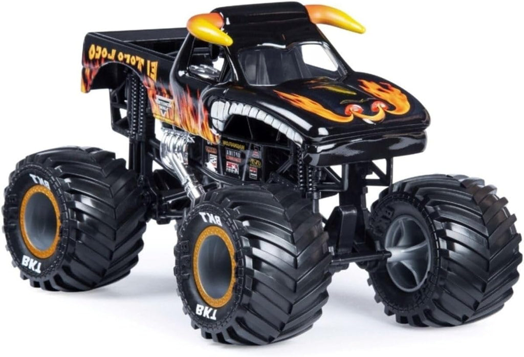 Monster Jam, Official El Toro Loco Monster Truck, Collector Die-Cast Vehicle, 1:24 Scale, Kids Toys for Boys and Girls A