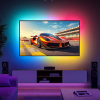 Govee TV LED Backlight Strip, RGBIC Smart LED Backlight for 40-50inch TVs, Music Sync, Wi-Fi Bluetooth & App Control, Works with Alexa & Google Assistant, 77 Scene Modes, Adapter