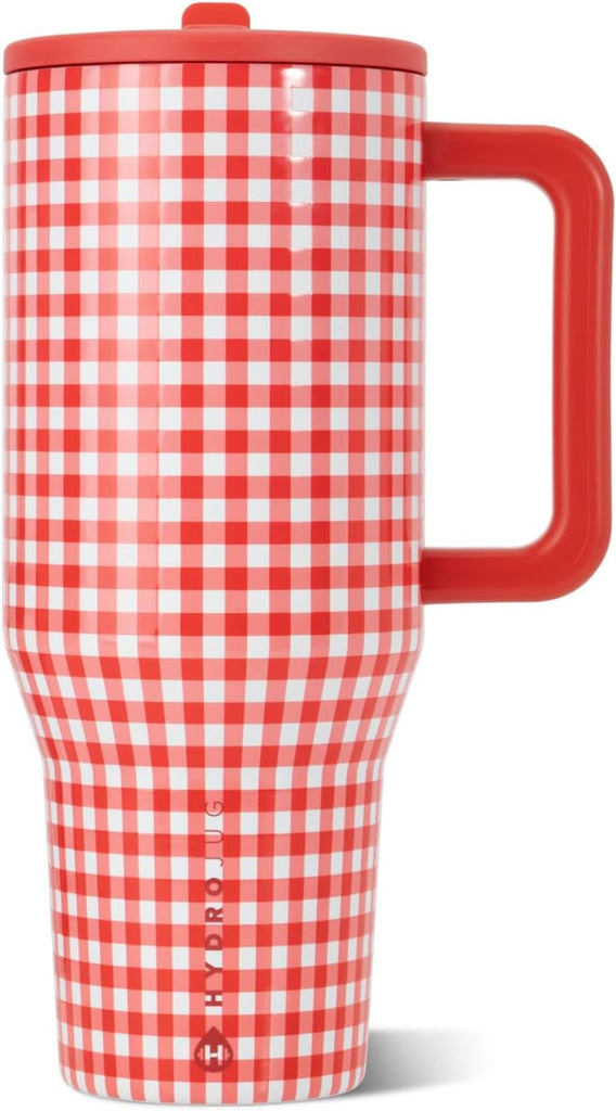 HydroJug Traveler 40oz, Insulated Tumbler with Handle & Straw, Summer Picnic