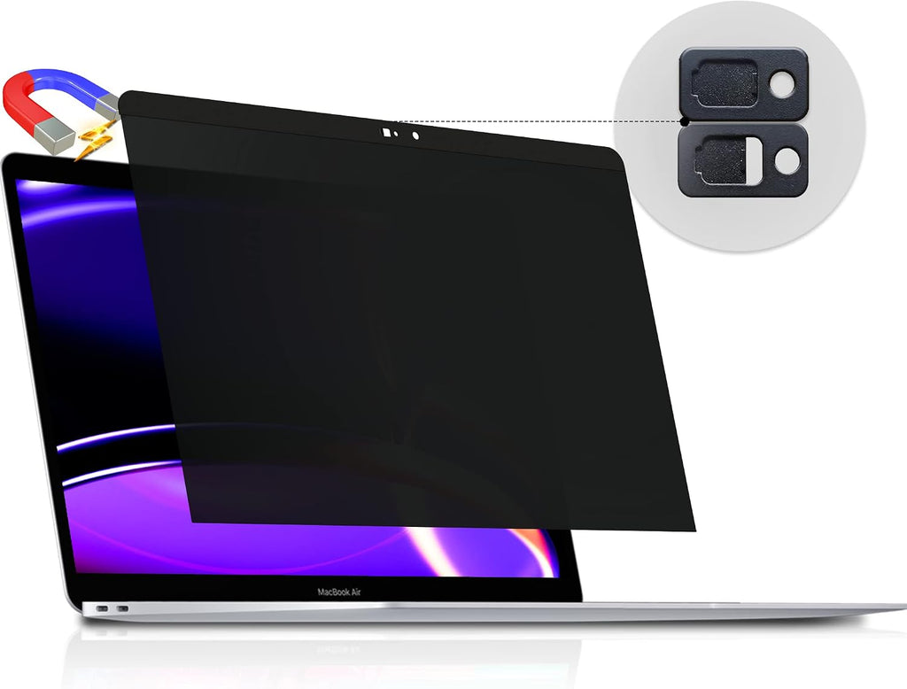 Peslv Magnetic Privacy Screen for MacBook Pro 15 Inch (2012-2015), Removable Anti Blue Light Glare Peep Filter Black Out