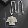 Soccer Jersey 10 Necklace, Number 10 Soccer Jersey Pendant Necklace, Titanium Steel Necklace Pendant, Football Gifts for Miami Fans