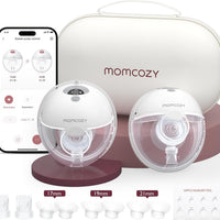 Momcozy M5 Extractor de Leche Inteligente Manos Libres - Pack de 2 (Gris)