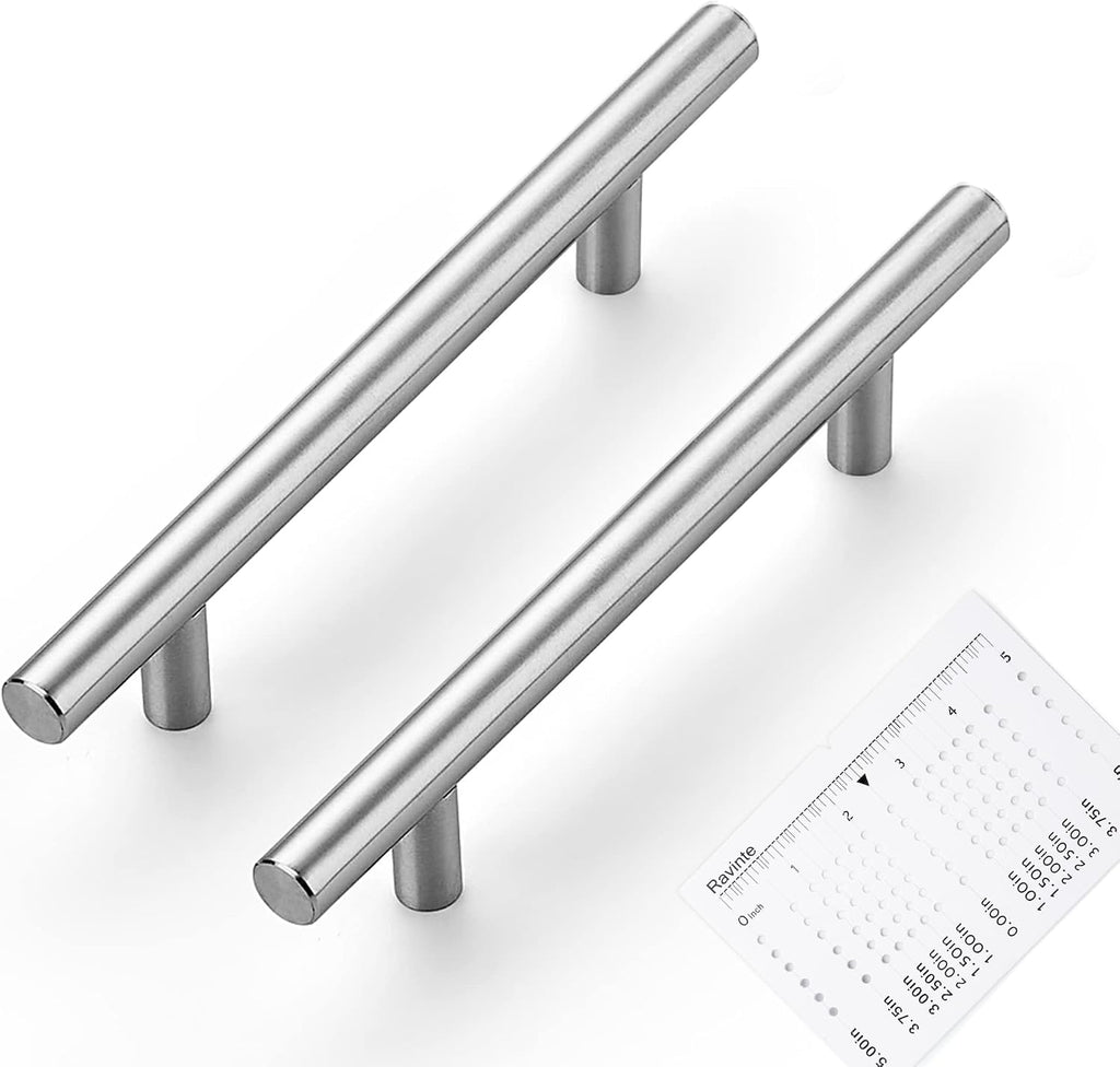 Ravinte Brushed Nickel Cabinet Pulls, Cabinet Handles, 4 Inch CC, 30 Pack