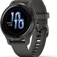 Renewed Garmin Venu 2S, Smaller-Sized GPS Smartwatch with Advanced Health Monitoring and Fitness Features, Slate Bezel with Graphite Case and Silicone Band, (010-02429-00) (Renewed)