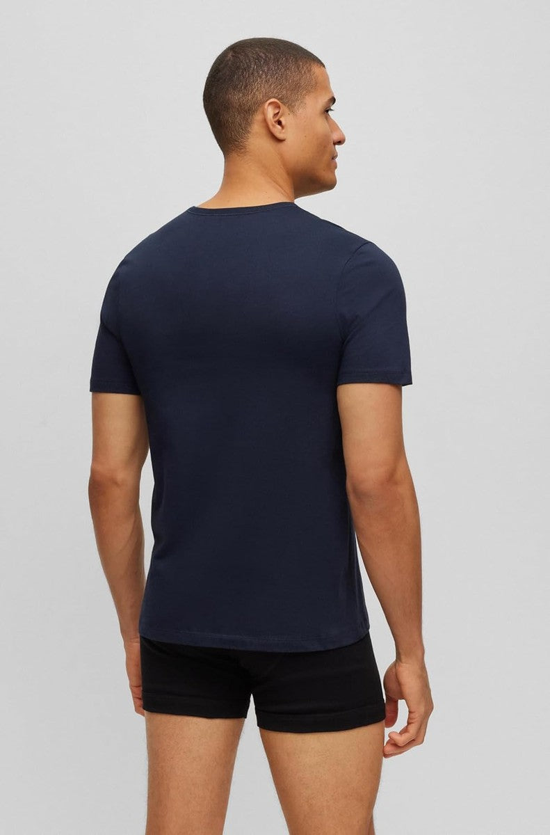 Pack 3 BOSS Men's Logo Embroidered Cotton Tee