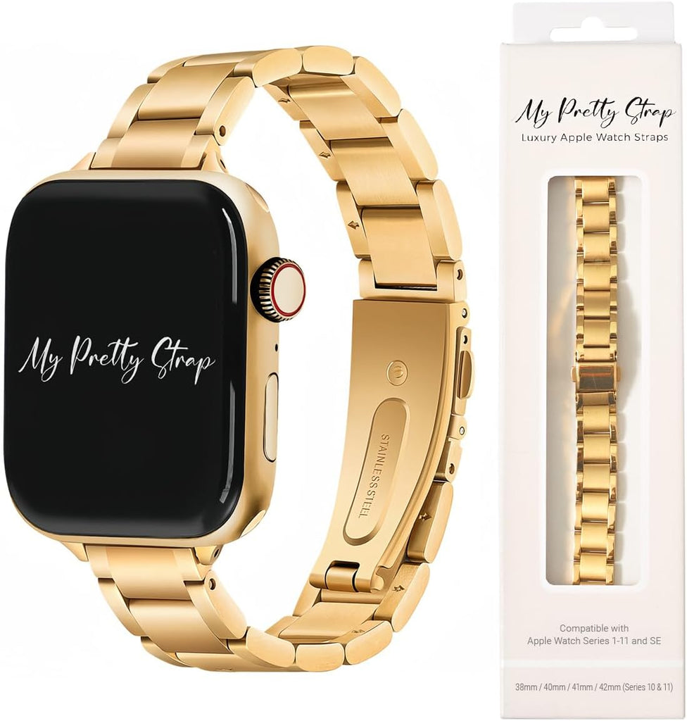 My Pretty Strap Slim Glazé Band Compatible with Apple WATCH SE Series 10 9 8 7 6 5 4 3 2 1, 38/40/41/42/44/45/46/49MM fo